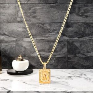 Gold Initial Pendant Necklace